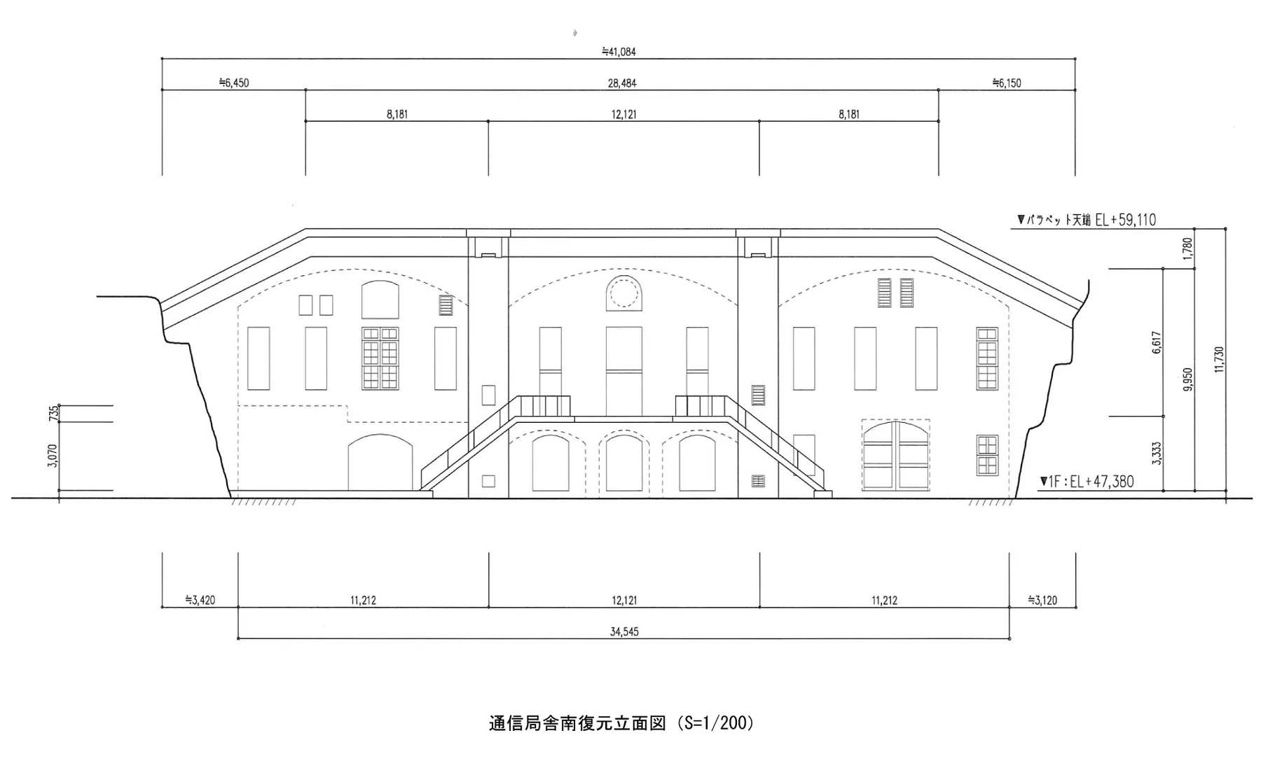 その2｜電信室の図面を見ると、まるで「要塞」